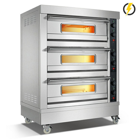 Temperatura ambiente ~350/℃400℃ 3 capas 3 bandejas Cubierta del horno eléctrico Control de perilla del horno/control de instrumentos