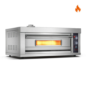 Temperatura ambiente ~400℃ 1 capa 2 bandejas Gas Acero inoxidable Puerta Cubierta Horno Control de instrumentos