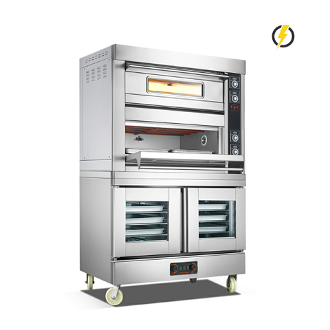Temperatura ambiente ~110℃/400℃ Horno/horno eléctrico combinado con puerta de acero inoxidable con cámara de fermentación