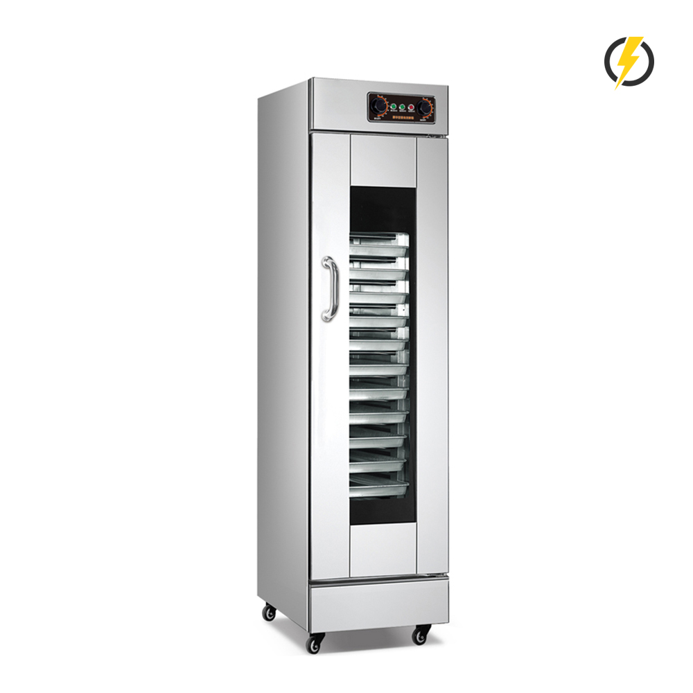 Temp. ambiente ~60℃ 16 bandejas 1 puerta Dispositivo de fermentación eléctrico de puerta de acero inoxidable