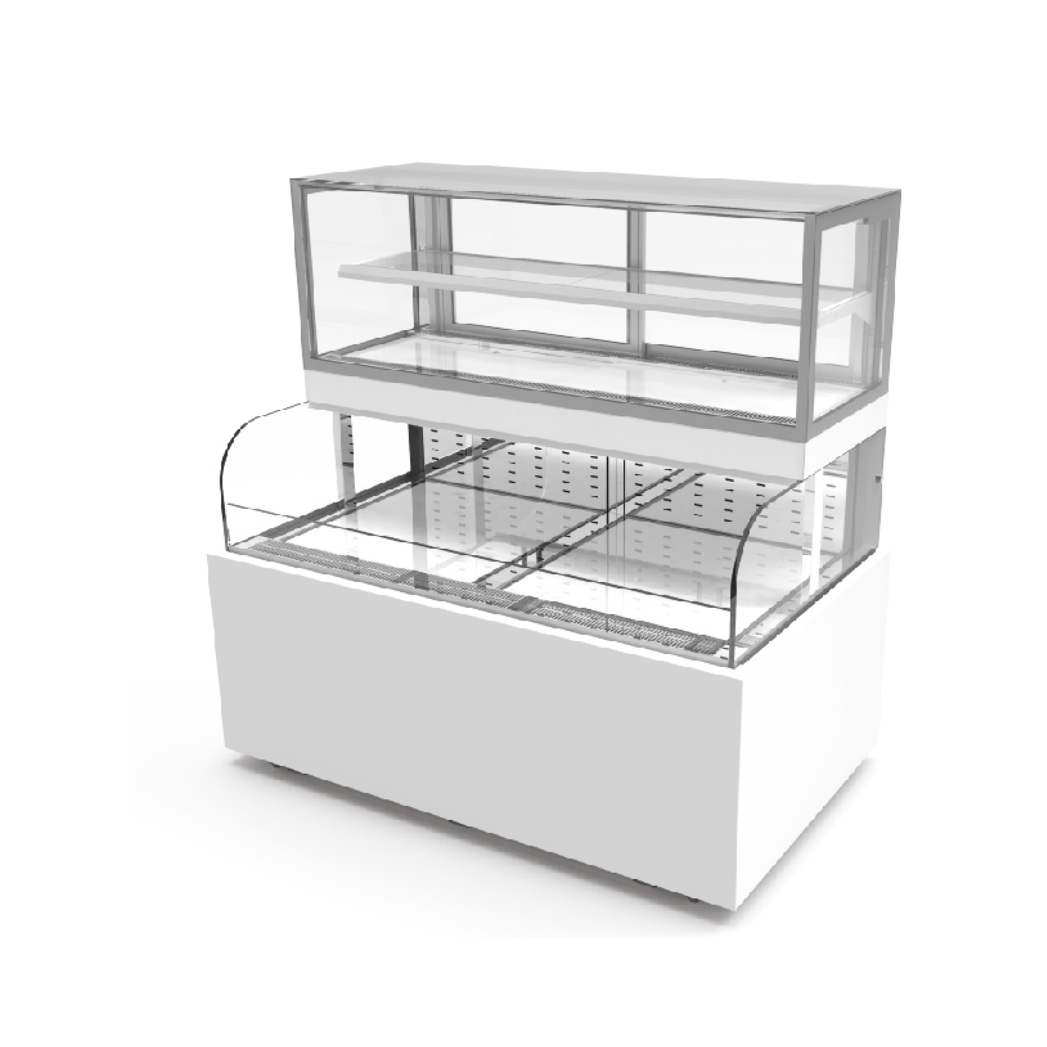 Vitrina refrigerada de doble temperatura 1500*900*1450mm/12 ~18°C/5 ~10°C
