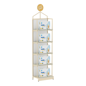 Estante de exhibición de estantes de muebles de diseño de tienda de tienda de madre y bebé de un solo lado