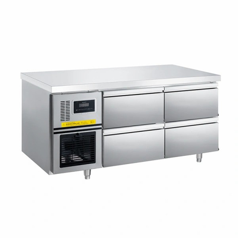 0 ℃ a -5 ℃ refrigeración por aire 4 cajones debajo del refrigerador comercial del refrigerador del cajón contrario 