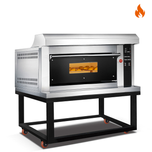 Temp. ambiente ~ 400 ℃ 1 capa 2 bandejas Puerta de vidrio templado a gas Horno Horno de cubierta Control por computadora