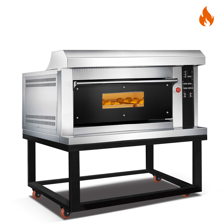Temp. ambiente ~ 400 ℃ 1 capa 2 bandejas Puerta de vidrio templado a gas Horno Horno de cubierta Control por computadora