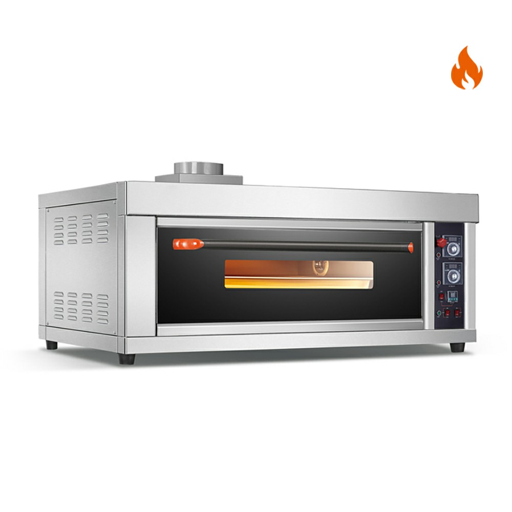 Temp. ambiente ~ 400 ℃ 1 capa 2 bandejas Control de instrumentos de horno de cubierta de puerta de vidrio templado con gas