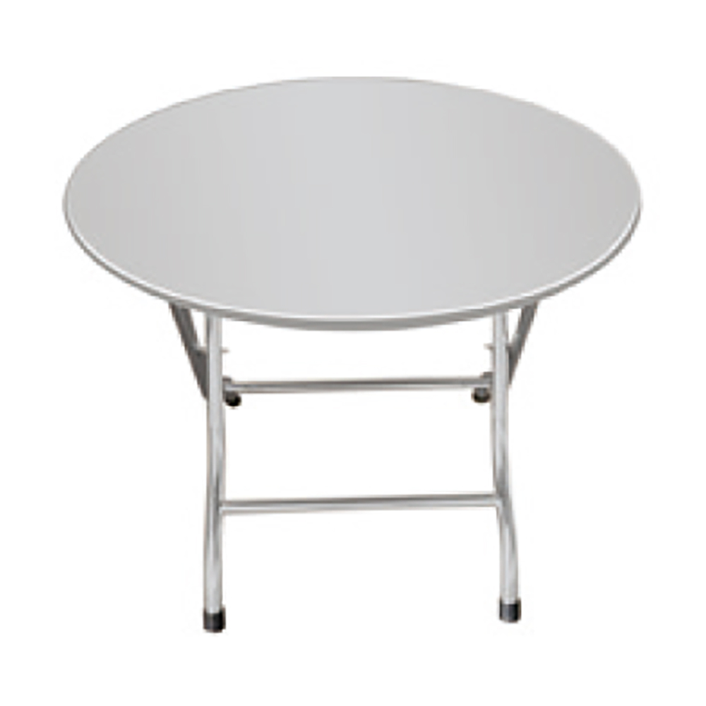 Mesa de comedor de acero inoxidable con patas redondas Mesa redonda