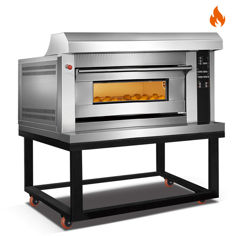 Temperatura ambiente ~400 ℃ 1 capa 2 bandejas Gas Puerta de acero inoxidable Horno Horno de cubierta Control por computadora