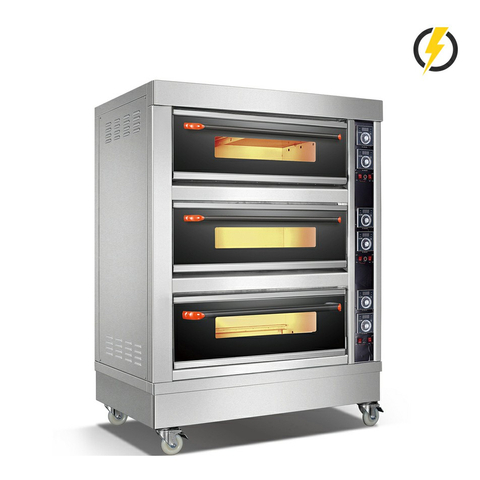 Temp. ambiente ~ 400 ℃ 3 capas y 6 bandejas moderaron el control de instrumentos del horno de la cubierta de la puerta de vidrio