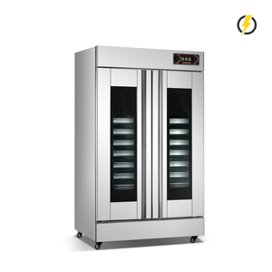 Temp. ambiente ~ 60 ℃ 32 bandejas 2 puertas Control eléctrico de perilla de fermentación de puerta de acero inoxidable