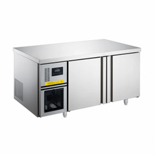 -15 ℃ a -5 ℃/-22 ℃ a -10 ℃ Refrigeración por aire/enfriamiento estático 2 puertas sólidas refrigerador debajo del mostrador Refrigerador comercial 