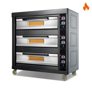 Temperatura ambiente ~400 ℃ 3 capas 6 bandejas Horno de gas Horno de cubierta Control de instrumentos