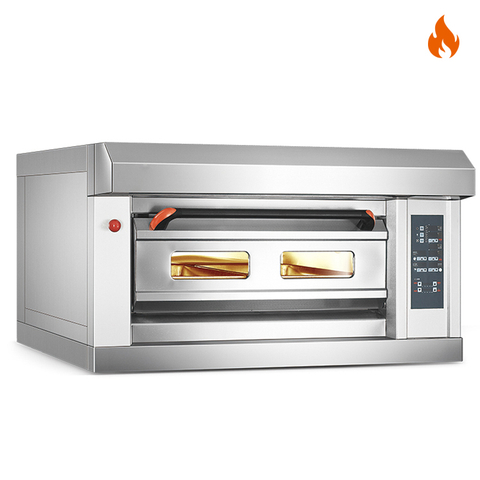 Temperatura ambiente ~400 ℃ 1 capa 2 bandejas Horno de gas Horno de cubierta Control por computadora
