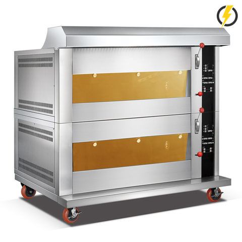 Control informático moderado eléctrico del horno de la cubierta de la puerta de cristal 30℃~400℃