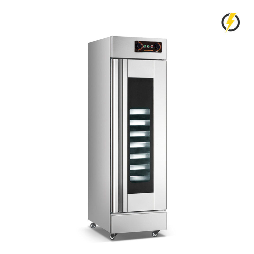 Temp. ambiente ~ 60 ℃ 13 bandejas 1 puerta Control eléctrico de perilla de fermentación de puerta de acero inoxidable