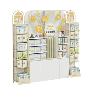 Estante de exhibición de los estantes de los muebles del diseño de la tienda del bebé del gabinete trasero de la tienda del bebé