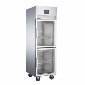 Refrigeración por aire de 2~8℃/refrigeración estática Refrigerador vertical de 2 puertas de vidrio Refrigerador comercial 