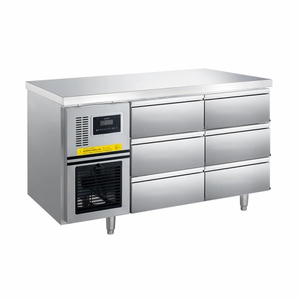 0 ℃ a -5 ℃ refrigeración por aire 6 cajones debajo del refrigerador comercial del refrigerador del cajón contrario 