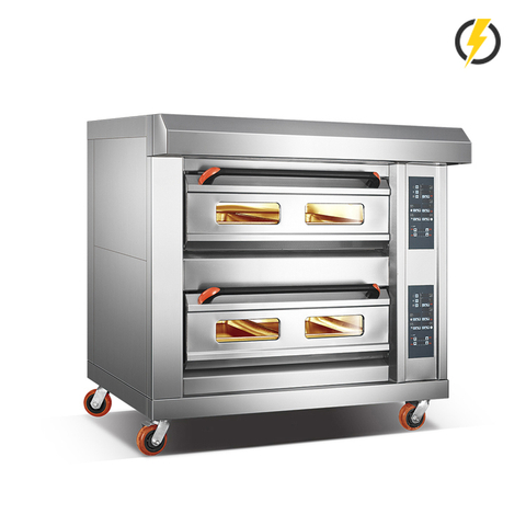 Temp. ambiente.~400℃ 2 capas 4 bandejas Horno eléctrico Horno de cubierta Control por computadora