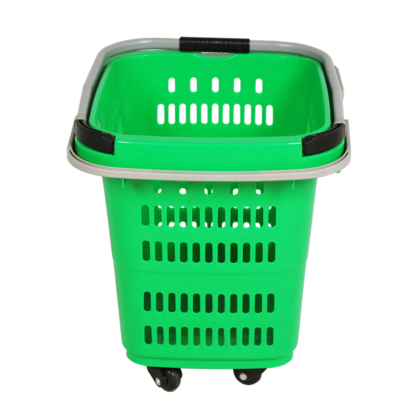 Cesta de compras de plástico para tienda de comestibles 