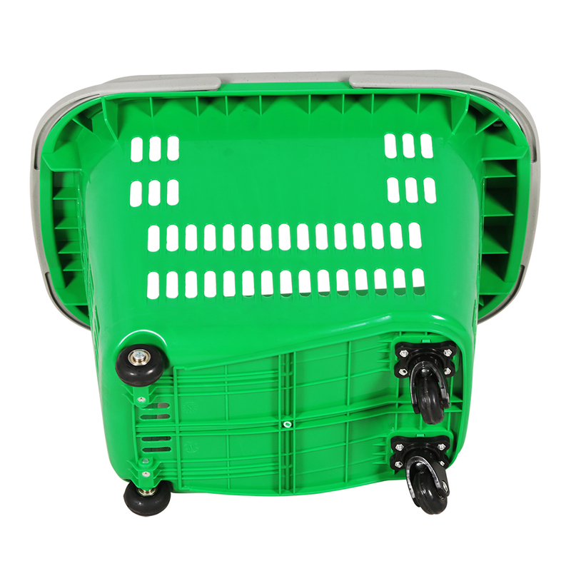 Cesta rodante de plástico para tienda de 40 litros