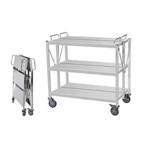 Carro plegable de acero inoxidable.