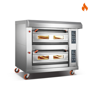 Temperatura ambiente ~400 ℃ 2 capas 4 bandejas Horno de gas Horno de cubierta Control por computadora