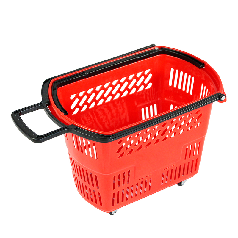 Cesta de la compra con ruedas y 4 ruedas.