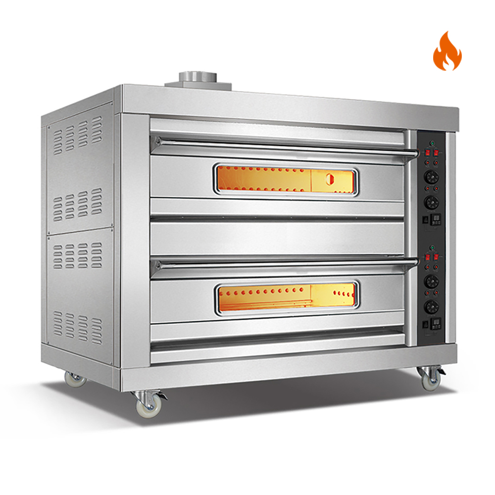 Temp. ambiente ~350 ℃/400 ℃ 2 capas 2 bandejas Horno a gas Cubierta Control de perilla del horno / Control de instrumentos