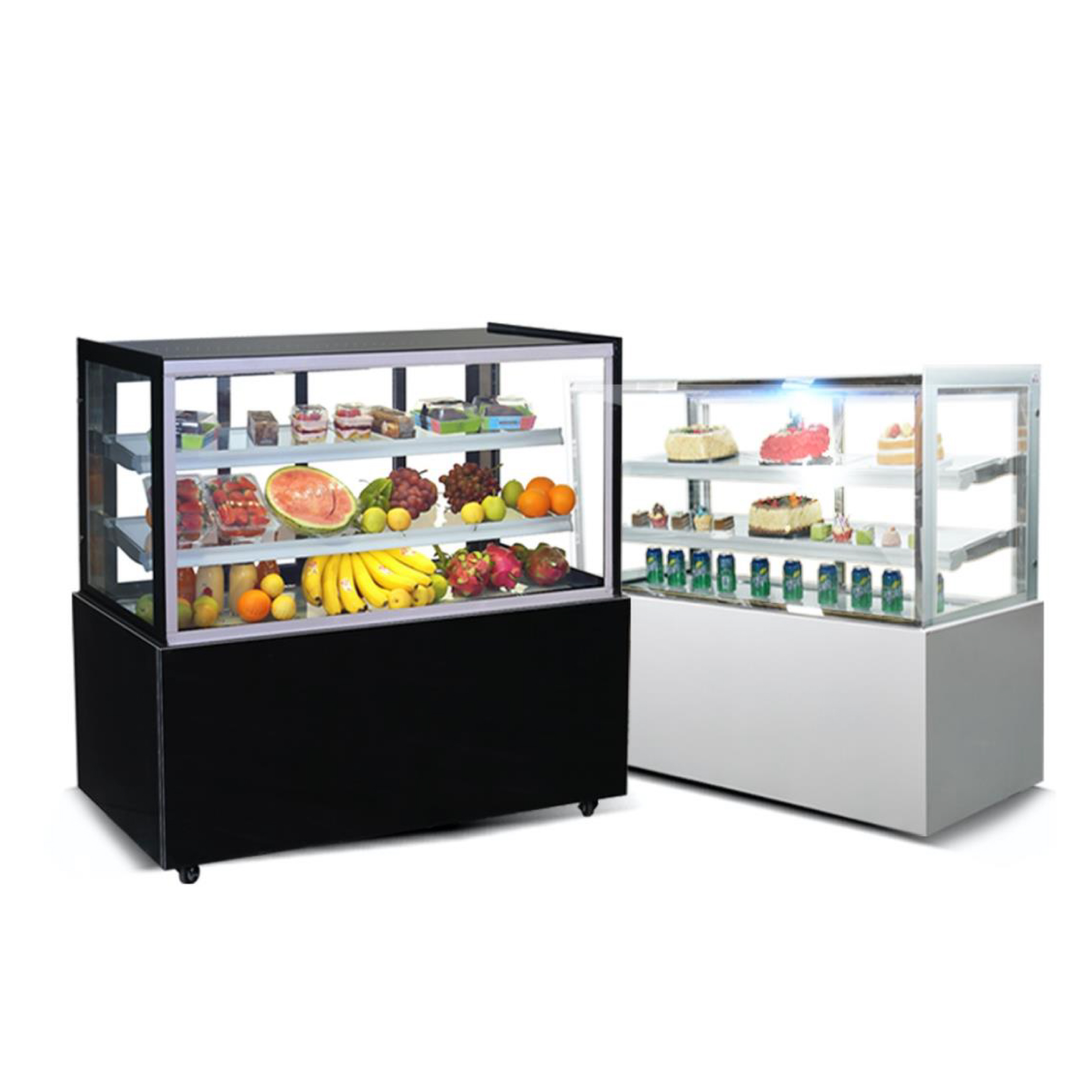 1200*670*1190m m plano 2 ~ escaparate refrigerado independiente del caso de la panadería 8°C