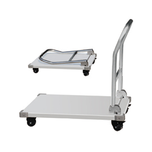 Carro plegable de acero inoxidable.