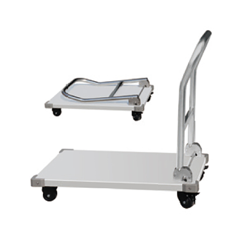 Carro plegable de acero inoxidable.