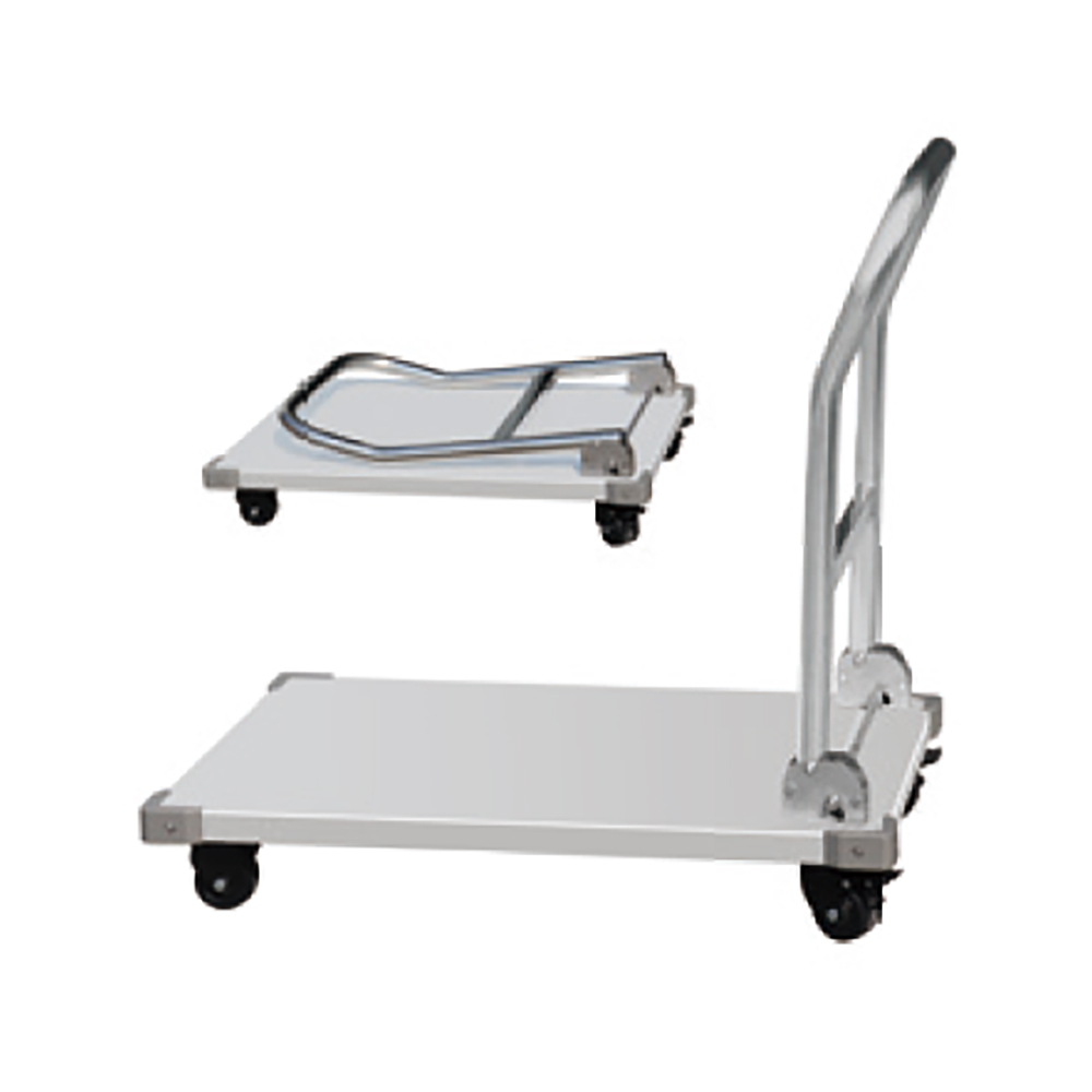 Carro plegable de acero inoxidable.