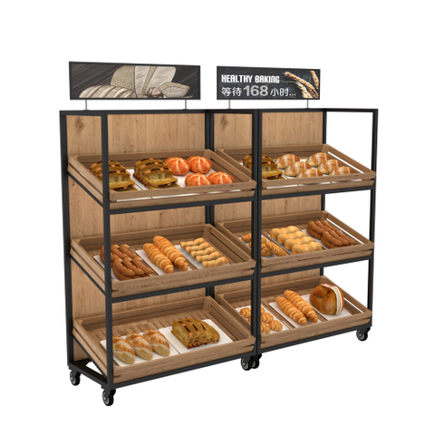 estante de exhibición de la panadería del gabinete de la panadería de 1200x600x1500 (1750) mm