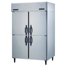 -22~-7℃/-6~12℃ Refrigeración por aire 4 puertas sólidas Refrigerador vertical de doble temperatura Refrigerador comercial
