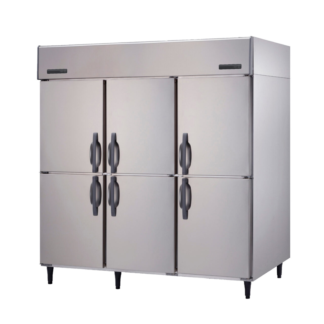 -22~-7℃/-6~12℃ Refrigeración por aire 6 puertas sólidas Refrigerador vertical de doble temperatura Refrigerador comercial 
