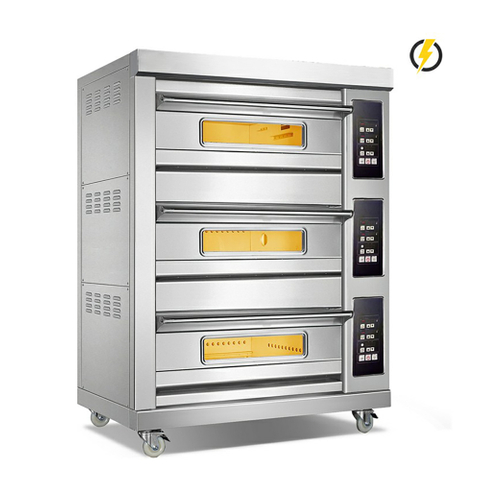 Temp. ambiente.~400℃ 3 capas 3 bandejas Horno eléctrico Horno de cubierta Control por computadora