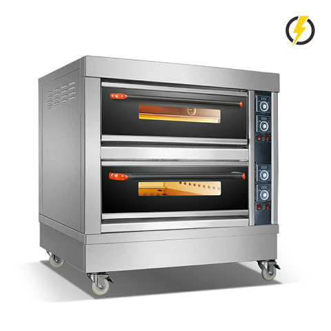 Temp. ambiente ~ 400 ℃ 2 capas 4 bandejas de vidrio templado Puerta Cubierta Horno Control de instrumentos
