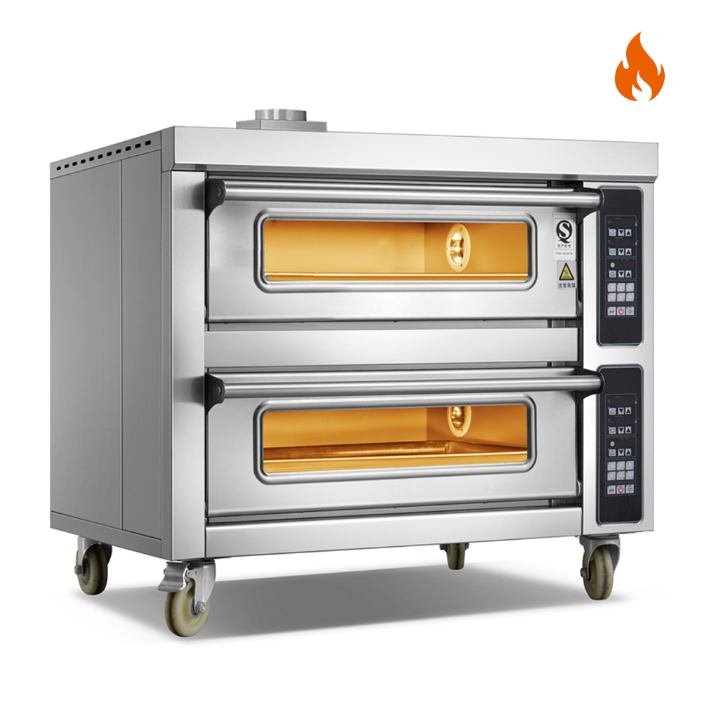 Temperatura ambiente ~400 ℃ 2 capas 2 bandejas Horno de gas Horno de cubierta Control por computadora