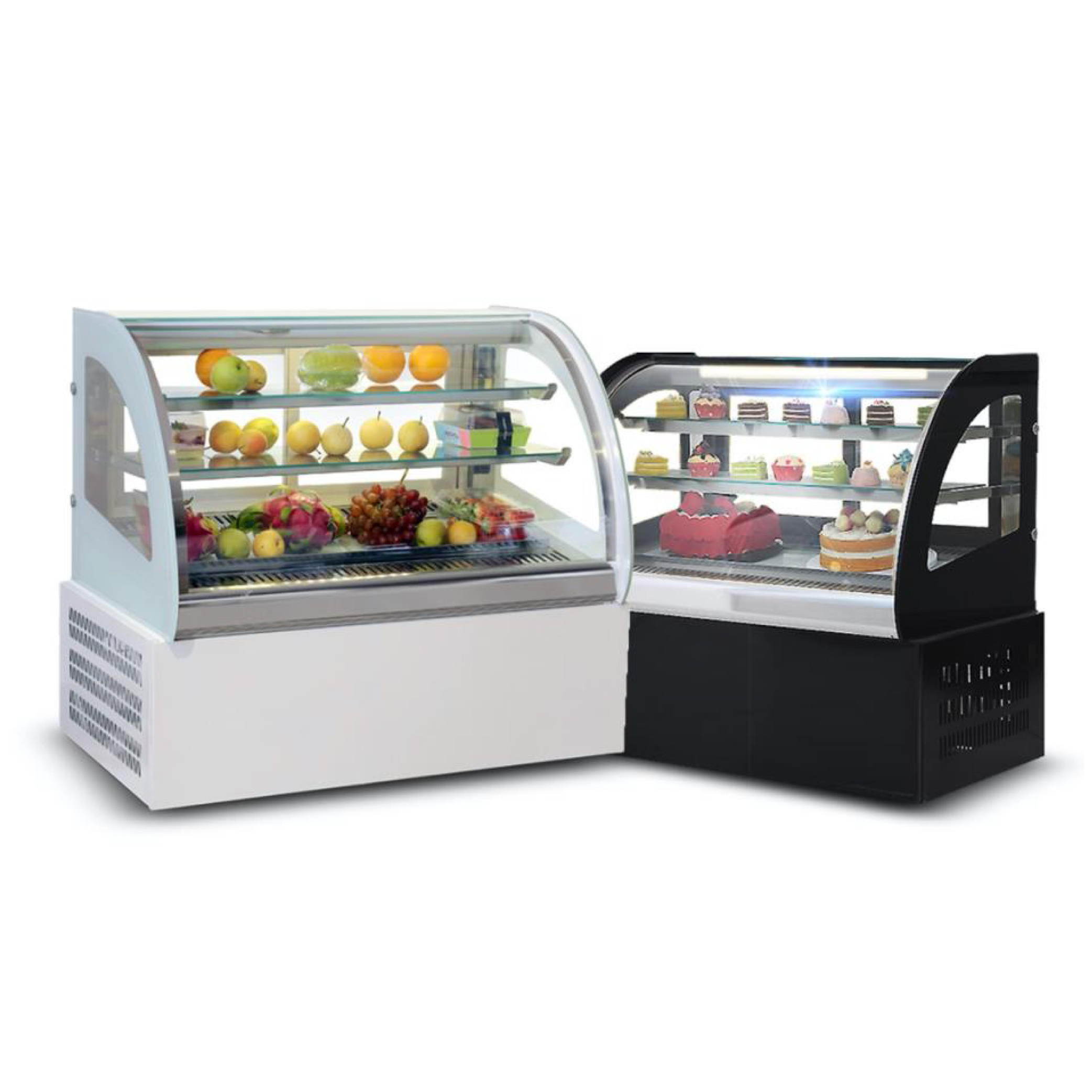 1200*510*760m m curvaron 2 ~ escaparate refrigerado encimera del caso de la panadería 8°C
