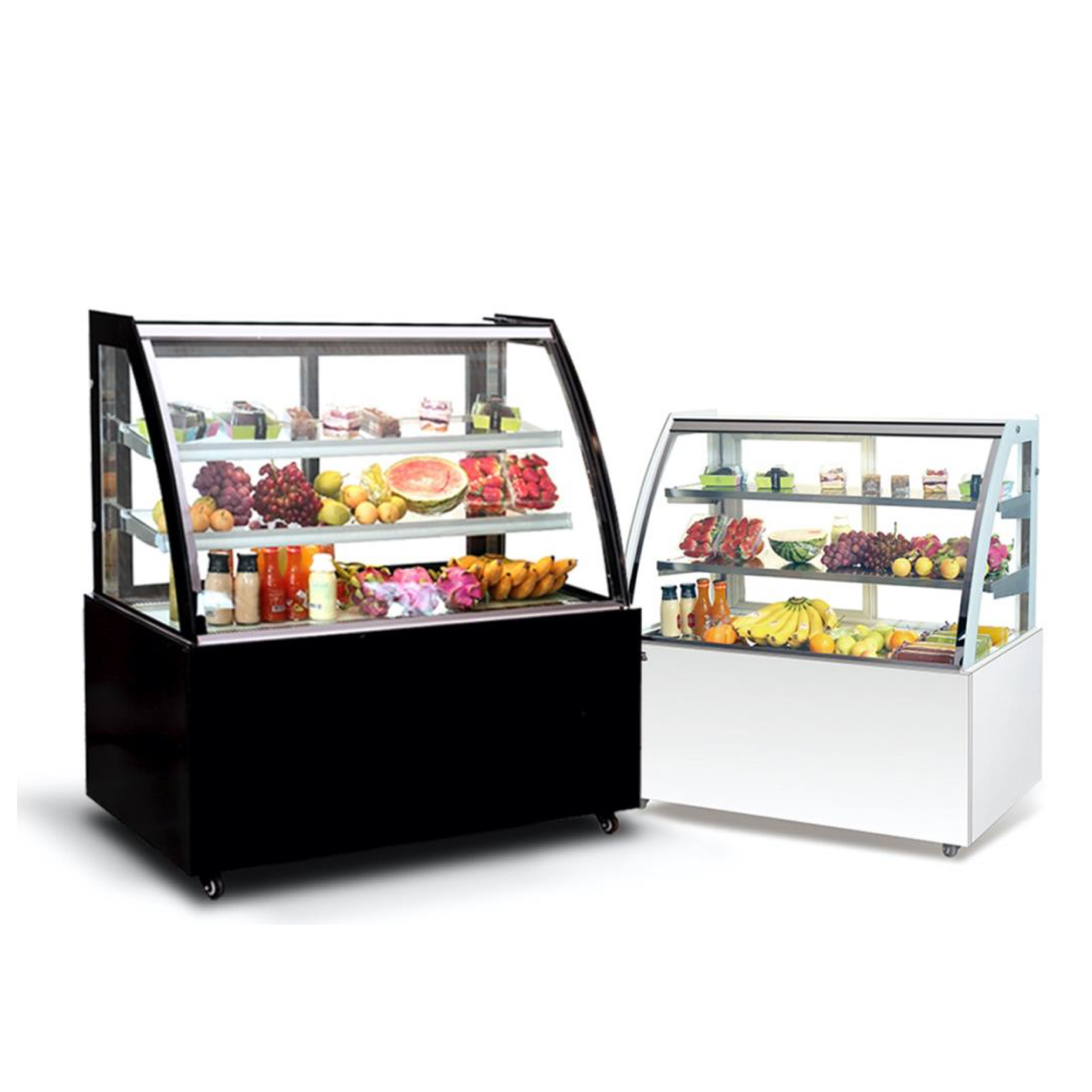 1200*670*1190m m curvaron 2 ~ escaparate refrigerado independiente del caso de la panadería 8°C