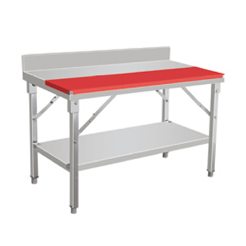 Montaje con tabla de cortar Mesa de trabajo de acero inoxidable