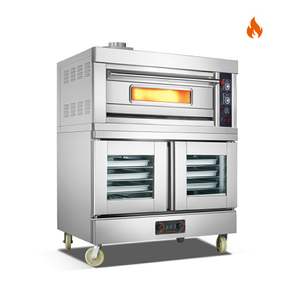 Temperatura ambiente ~110℃/400℃ Horno/horno combinado con puerta de acero inoxidable a gas y cámara de fermentación