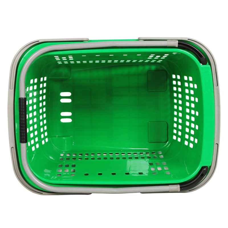 Cesta de compras de plástico para tienda de comestibles 