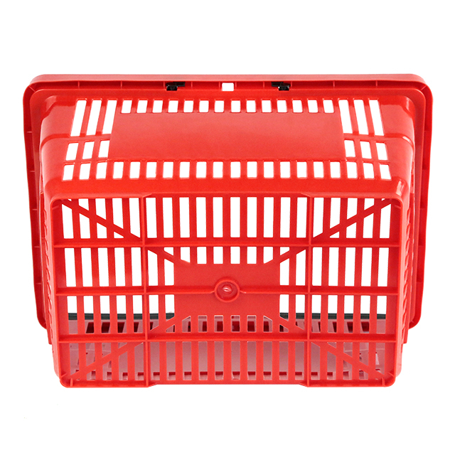 Cesta de compras de plástico personalizada de color para supermercado