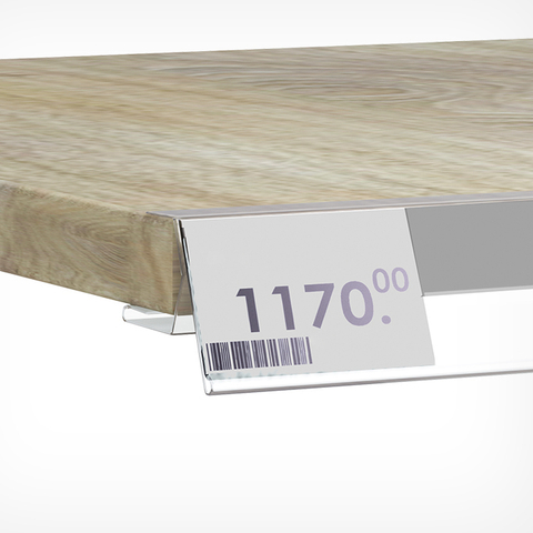 Portaetiquetas de estante de madera 