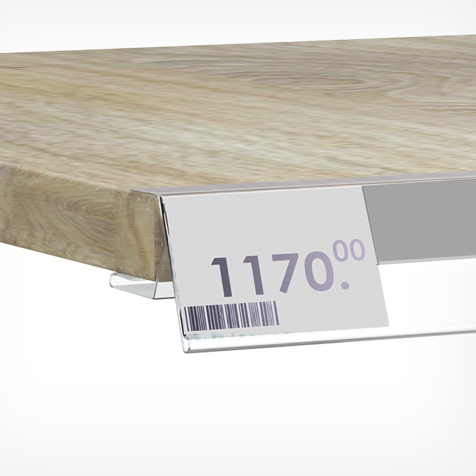 Portaetiquetas de estante de madera 