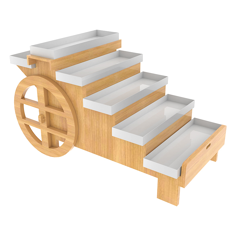 Carro de exhibición ancho de 5 pasos