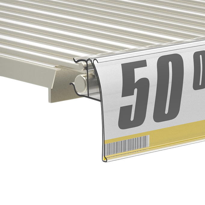 Portaetiquetas de canal de precios para estantes de alambre 