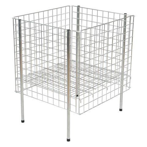 contenedor de basura de alambre cuadrado